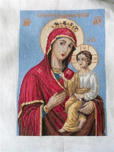 Лот: 2294546. Фото: 1. Картина "Святая богородица". Произведения