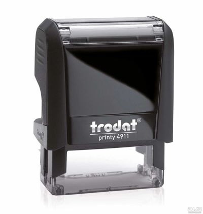 Лот: 14020170. Фото: 1. Trodat 4911 (38х14 мм) цвет черный... Печати, штампы, оснастки