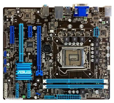 Лот: 6150970. Фото: 1. Материнская плата ASUS P8H77-M... Материнские платы