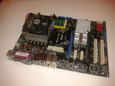 Лот: 1354456. Фото: 1. мат.плата Asus M2N-E SLI + проц... Материнские платы