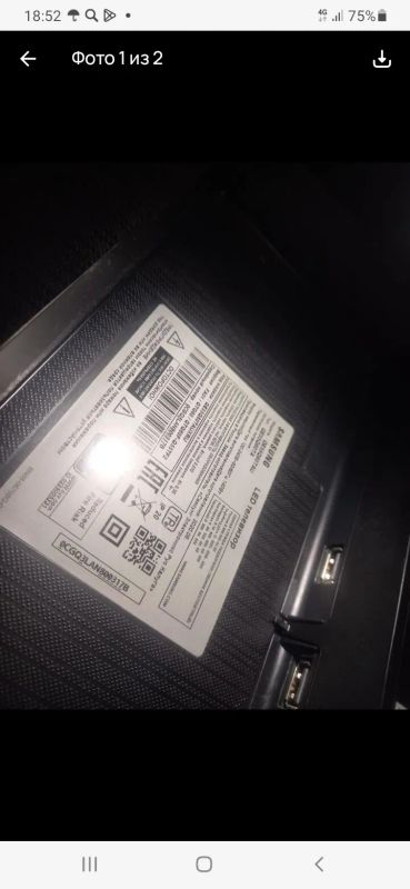 Лот: 24880191. Фото: 1. 4к телевизор 55" Samsung qe55q60... Телевизоры