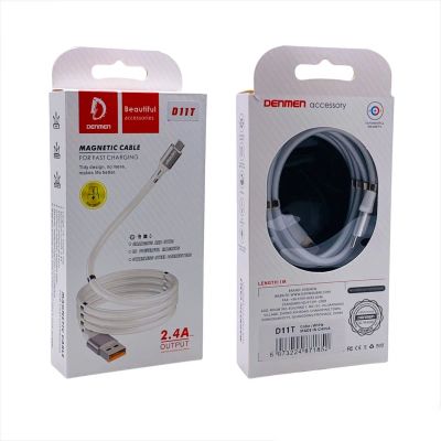 Лот: 22146295. Фото: 1. КАБЕЛЬ DENMEN D11T TYPE-C 2.4A... Дата-кабели, переходники