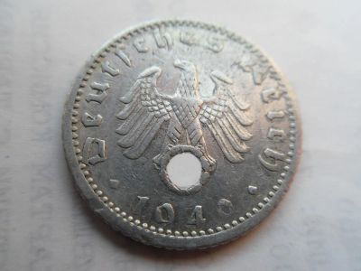 Лот: 10870957. Фото: 1. Германия (Третий рейх) 50 рейхспфеннигов... Германия и Австрия