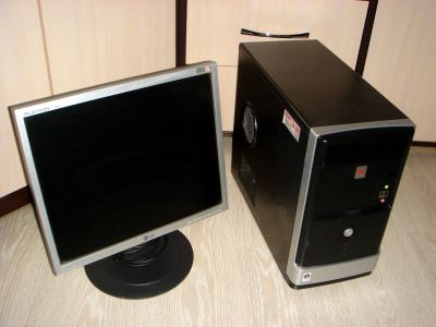 Лот: 17859656. Фото: 1. ПК 2 ядра Е7200 ,3Gb,80Gb, монитор... Компьютеры в сборе