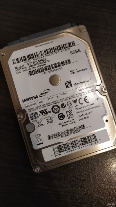 Лот: 14987400. Фото: 1. Samsung ST750LM022 750Gb Для ноутбука... Жёсткие диски (HDD)