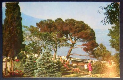 Лот: 6935266. Фото: 1. Открытка Курорт Ялта. В приморском... Открытки, конверты
