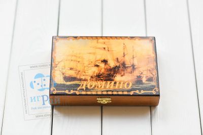 Лот: 11683858. Фото: 1. Домино в деревянном боксе. Настольные игры, карты