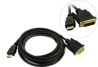 Лот: 20035985. Фото: 1. Кабель HDMI(m) - DVI(m) 2.0м ExeGate... Шлейфы, кабели, переходники