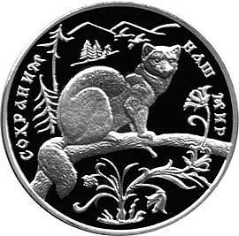 Лот: 5835931. Фото: 1. 3 рубля Соболь 1994 г. ПРУФ серебро. Россия после 1991 года