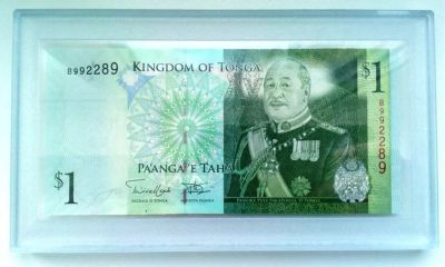 Лот: 15253645. Фото: 1. Банкнота острова Тонга 1 паанга... Австралия и Океания