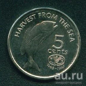 Лот: 9562460. Фото: 1. Фиджи 5 центов 1995 ФАО (311). Австралия и Океания