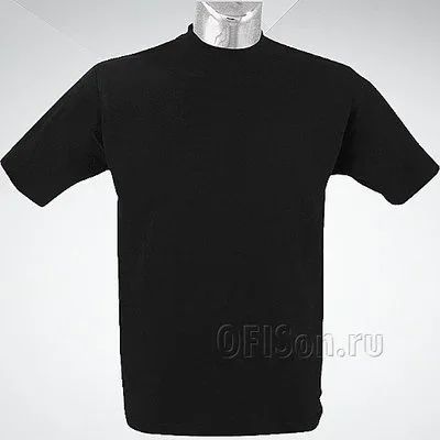 Лот: 14850663. Фото: 1. Футболка, 100% хлопок, черная. Футболки, поло