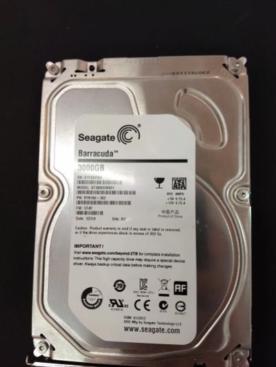 Лот: 12487874. Фото: 1. Жесткий диск 3000 Гб Seagate ST3000DM001. Жёсткие диски (HDD)