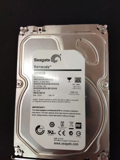 Лот: 12487874. Фото: 1. Жесткий диск 3000 Гб Seagate ST3000DM001. Жёсткие диски