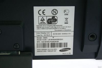 Лот: 13870138. Фото: 1. Монитор Samsung 720n с дефектом. ЖК-мониторы