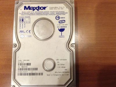 Лот: 4634093. Фото: 1. HDD работоспособность неизвестна. Жёсткие диски (HDD)