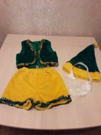 Лот: 10800075. Фото: 1. Новогодний костюм. Гном. 110разм. Другое (одежда и аксессуары)