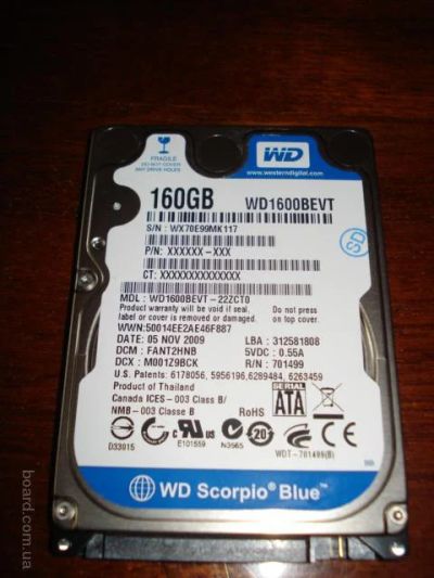 Лот: 4552263. Фото: 1. WD1600. Жёсткие диски (HDD)