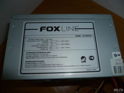 Лот: 16843754. Фото: 1. Блок питания Foxline ATX-400PRS... Корпуса, блоки питания