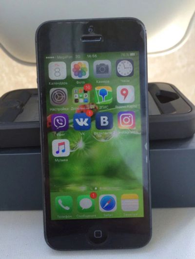 Лот: 7966317. Фото: 1. iPhone 5 16GB Black. Смартфоны