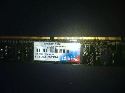 Лот: 6513531. Фото: 1. DDR2-667 512MB PC5300 Patriot. Оперативная память