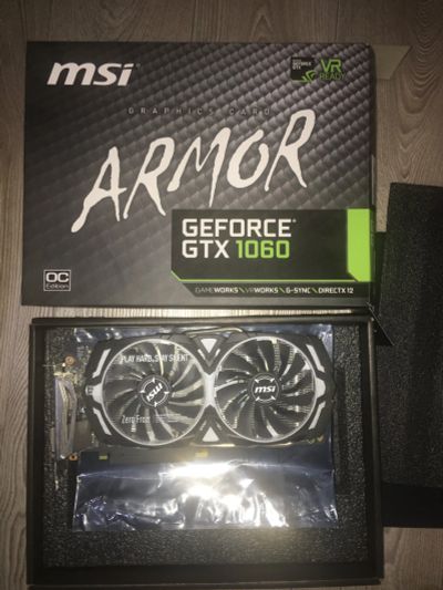 Лот: 15399640. Фото: 1. Видеокарта msi armor gtx 1060... Видеокарты