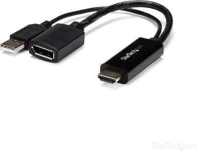 Лот: 21438395. Фото: 1. Адаптер Startech HDMI to DisplayPort... Шнуры, кабели, разъёмы