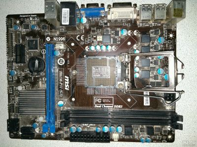 Лот: 10838981. Фото: 1. MSI H61m-p31(G3) /ms-7788 ver... Материнские платы