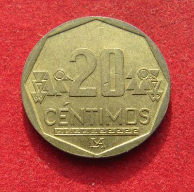Лот: 19928987. Фото: 1. Перу 20 сентимо, 2009 г. Америка