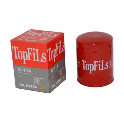 Лот: 20925360. Фото: 1. Фильтр масляный C-114 TOP FILS... Двигатель и элементы двигателя