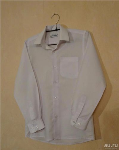 Лот: 8151195. Фото: 1. Белая рубашка, р. 146. Рубашки, блузки, водолазки