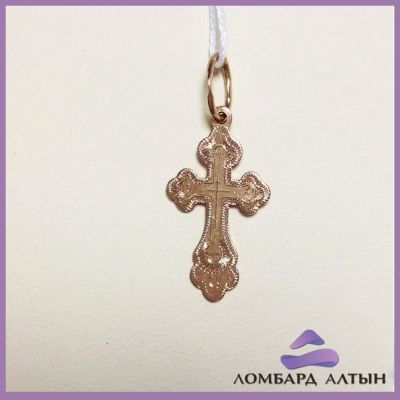 Лот: 6578309. Фото: 1. Золотой крест 585 пробы. Вес... Кулоны, подвески