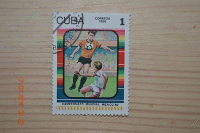 Лот: 5832889. Фото: 1. Марка Кубы 1986г. Чемпионат мира... Марки