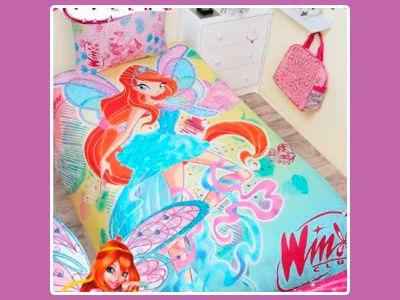 Лот: 3555305. Фото: 1. Постельное белье Winx!! 1,5-спальный. Постельное бельё