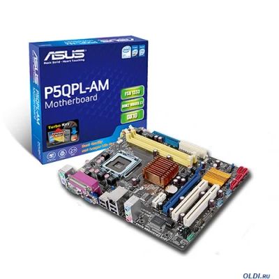 Лот: 4615310. Фото: 1. Материнская плата ASUS P5QPL-AM. Материнские платы