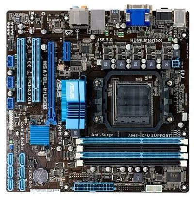 Лот: 5485162. Фото: 1. Мат. плата ASUS M5A78L-M/USB3... Материнские платы