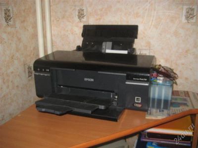 Лот: 1174727. Фото: 1. принтер Epson T50 с подключенной... Струйные принтеры
