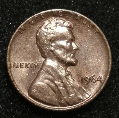 Лот: 23525409. Фото: 1. 1 цент 1964 года. США. Штемпельный... Америка