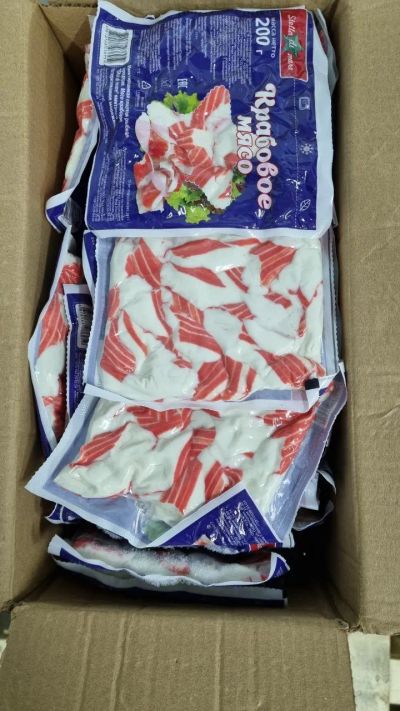 Лот: 20775081. Фото: 1. Крабовое мясо(0,200), Крабовые... Икра, рыба, морепродукты