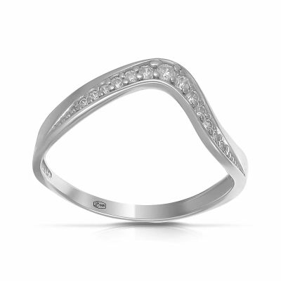 Лот: 23788360. Фото: 1. Кольцо TALANT из серебра с фианитами. Кольца, перстни