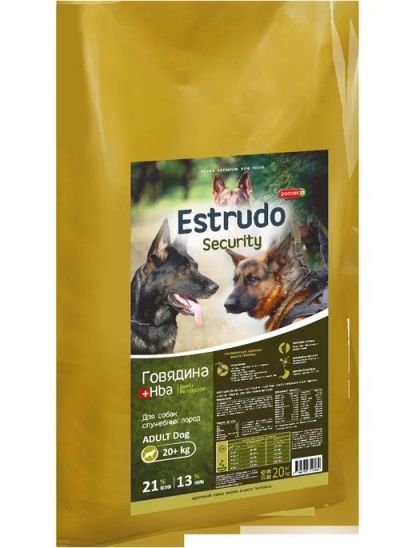 Лот: 11225539. Фото: 1. Estrudo Security (Говядина +Hba... Корма