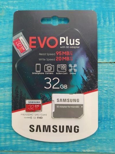 Лот: 7677365. Фото: 1. Samsung EVO 32GB 95MB/s Class... Карты памяти