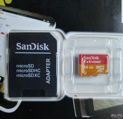 Лот: 8951660. Фото: 1. 64 GB Micro SDXC SanDisc Extrime... Карты памяти