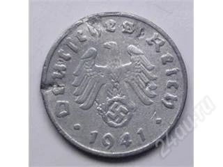Лот: 149462. Фото: 1. Германия. 3-й Рейх. 1 рейх пфенниг... Европа