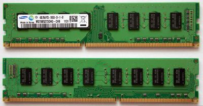 Лот: 11640180. Фото: 1. ОЗУ DDR3 2 x 4GB Samsung PC3-10600U... Оперативная память
