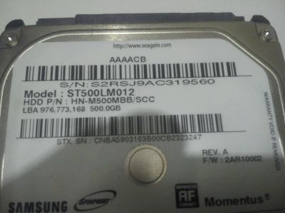 Лот: 9542794. Фото: 1. Жесткий диск для ноутбука. 500GB... Жёсткие диски (HDD)
