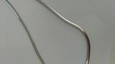 Лот: 8104053. Фото: 1. Цепь 925 змейка плоская. Цепочки