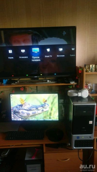 Лот: 10850845. Фото: 1. Компьютер с монитором lg ips 23... Шлейфы, кабели, переходники