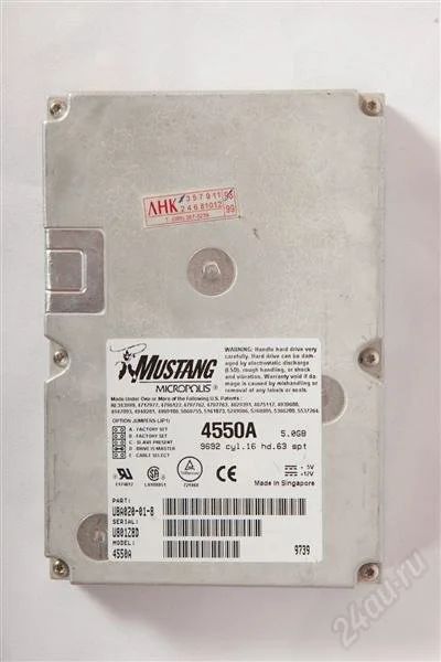 Лот: 1264738. Фото: 1. жёсткий диск mustang ёёё... ретро... Жёсткие диски (HDD)