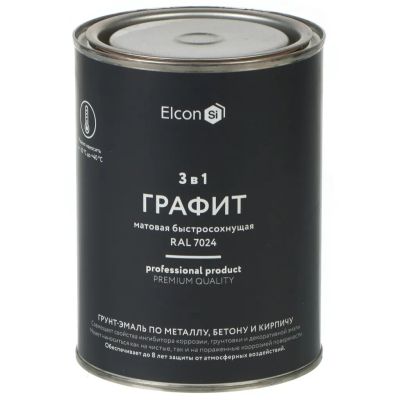 Лот: 25021247. Фото: 1. Грунт-эмаль Elcon, 3в1, по ржавчине... Краски, лаки, растворитель